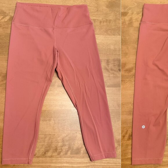 lululemon Wunder Train High-Rise Crop 23" Leggings Brier Rose Size 14 - Picture 1 of 3
